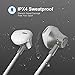 Bluetooth Headphones, Wireless V4.1 Magnetic Stereo Earphones, Suitable for Samsung Galaxy S9, IPX4 Splash Proof Noise Cancelling with HD Mic for Running and Sport - White
