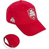 Desert Cactus The Ohio State University Baseball Hat OSU Buckeyes Brimmed Embroidered Hats Cap Adjustable Cloth Strap Adult (Style J1) Red