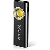 HOTLIGH Pocket Flashlight - 1000 Lumens EDC Flashlight Rechargeable with Two Magnetic Bases, Flat Flashlight for Car Repairing/Camping/Emergency (1 PC)