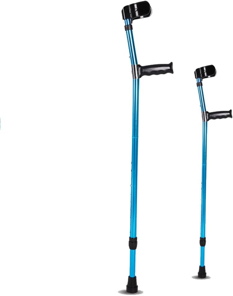 GZDAdjustable Folding Metal Walking Cane Elbow Walking Stick for the Young and elder, Portable,Super Light and Stable，Pack of 2