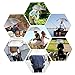 Hand Free Umbrella Hat Waterproof Elastic for Fishing Gardening 36”Diameter Folding Headwear (Silver)