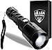 Tactical Flashlight: Best LED Outdoor Handheld Light Torch With ZOOMable Adjustable Focus Modes. Weather Resistant Portable & Durable Compact Ultra Bright Lumens On. For Men Boys Kids Military (Black)