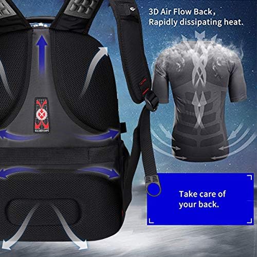 SOLDIERKNIFE Extra Large Durable 50L Travel Laptop Backpack School Backpack Travel Backpack College Bookbag with USB Charging Port fit 17 Inch Laptops for Men Women Including Lock Black 6 SOLDIERKNIFE Extra Large Durable 50L Travel Laptop Backpack School Backpack Travel Backpack College Bookbag with USB Charging Port fit 17 Inch Laptops for Men Women Including Lock Black