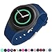 Lakvomg Silicone Sport Style Watch Band for Samsung Gear S2 - Blue Twill