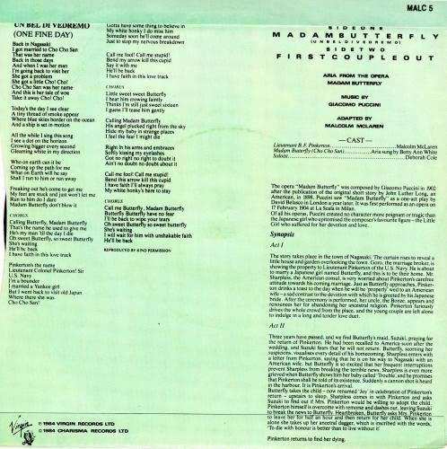 Malcolm Mclaren Madam Butterfly 1984 Uk 12 Vinyl Malc512 Amazon