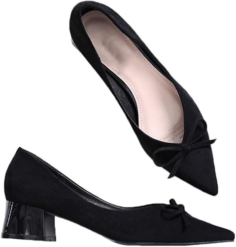 Amazon Tartiny 走れるパンプス レディース 歩きやすい 痛くない 疲れない ローヒール 幅広 チャンキーヒール ポインテッドトゥ 美脚 パンプス おしゃれ 5cmヒール 太ヒール 脱げない スクエアヒール とんがり リボン 小さいサイズ ビジネス パンプス