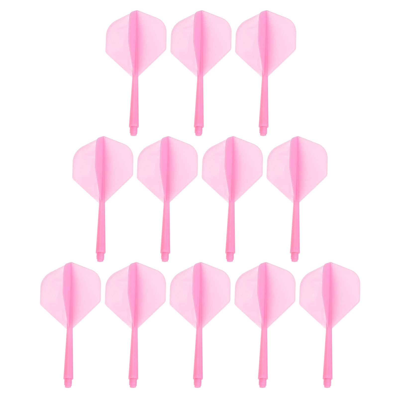 PATIKIL Integrated Dart Shaft & Flights, 12 Pack Lightweight Dart Flight Set, Pink