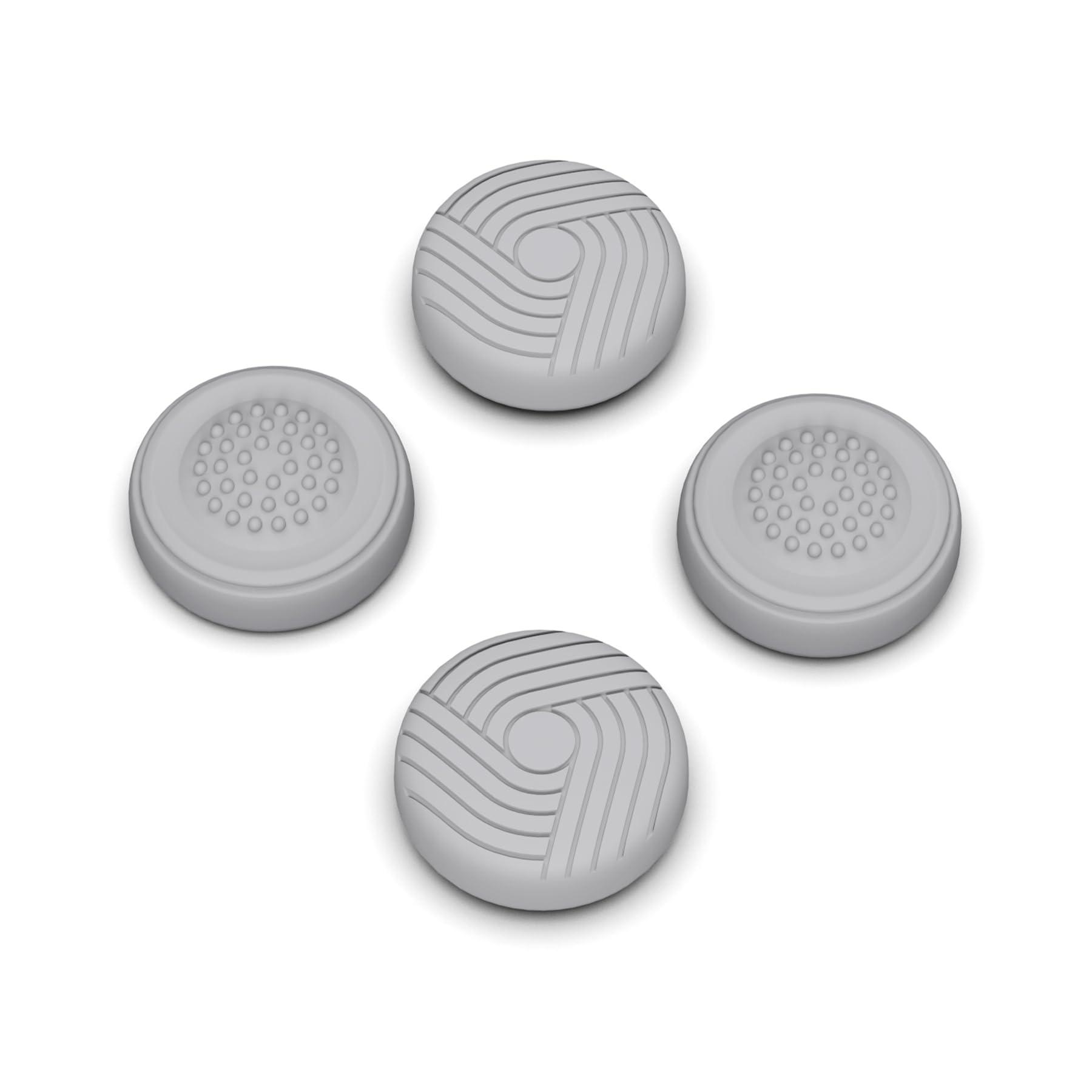 PlayVital Thumb Grip Caps for Steam Deck LCD & OLED, Silicone Thumbsticks Grips Joystick Caps for Steam Deck Accessories - Fleeting Gray Samurai & Guardian Edition