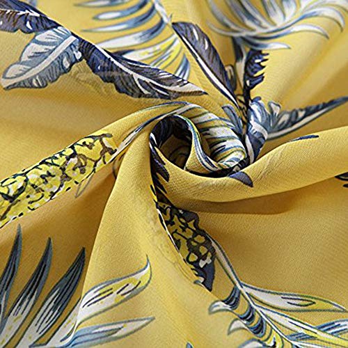 Photno Women Kimono Cardigan Boho Chiffon Floral Printed Open Front Long Cardigan Loose Long Sleeve Tops Outwear S-2XL - Thumbnail 2