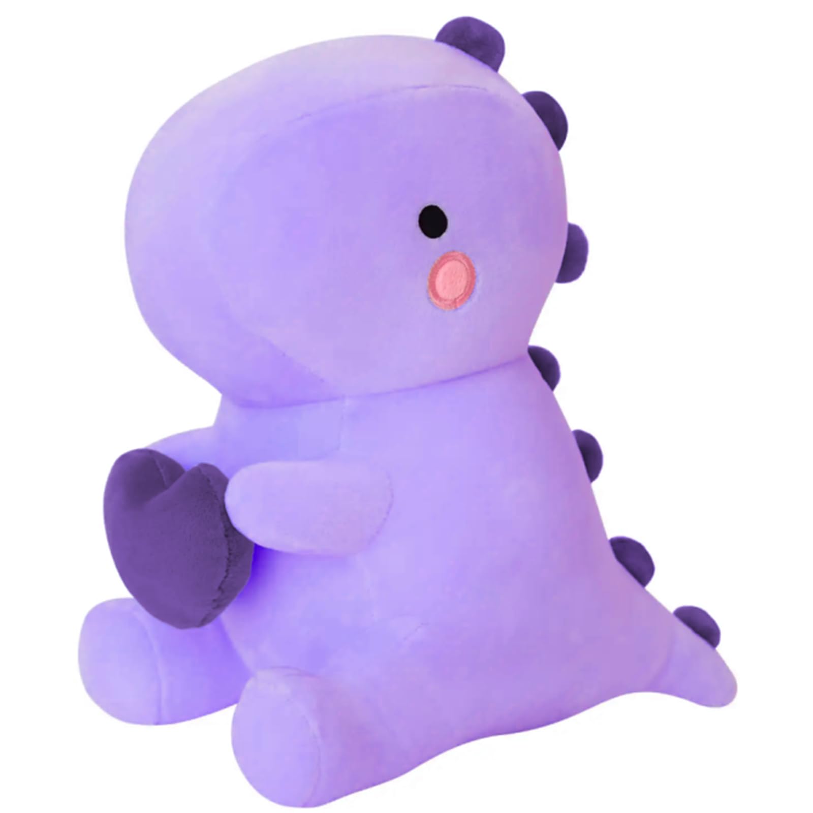 SQEQE Dinosaur Stuffed Animal, Loving Soft Dino Plush Toys with Holding Heart for Valentine Day, Sweet Romantic Anniversary Birthday Gift for Her Girls Boys Girlfriend(Purple,12 inch)