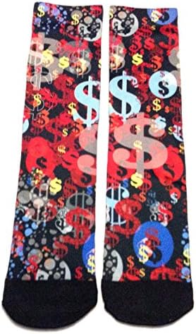 Money Sign Cash Symbol Currency All Over Print Crew Socks