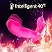 Wearable G Spot Vibrator Feelingirl Dildos Heating Butterfly 10×10 Modes Vibrator Female Wearable Clit Stimulator Remote Silicone Anal Plug Women Sex Toy (Pink)thumb 4