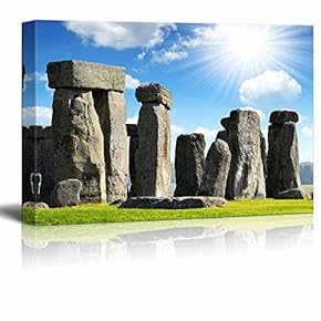 Canvas Prints Wall Art - Historical Monument Stonehenge,England, UK | Modern Wall Decor/Home Decoration Stretched Gallery Canvas Wrap Giclee Print & Ready to Hang - 12" x 18"