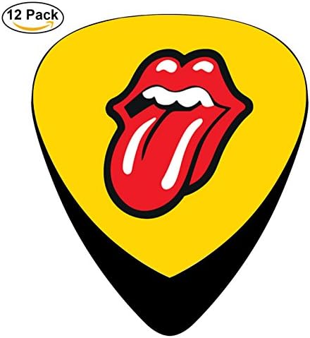 The Rolling Stones Logo Guitar Picks 0.46mm/ 0.71mm/ 0.96mm for Guitar Bass Custom Musical Instruments 12-Pack Celluloid Paddles Plectrums
