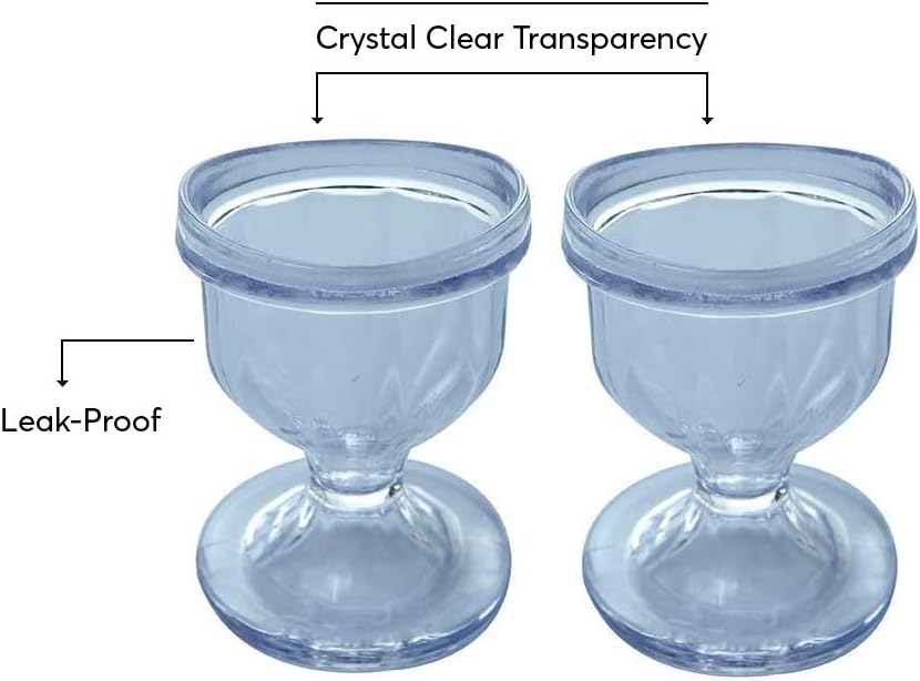 ChillEyes Transparent Eye Wash Cups for Effective Eye Cleansing - Eye Shaped Rim - Snug Fit - 2 Pcs, 2 Count (Pack of 1) - Image 3