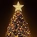 NICEXMAS Christmas Tree Topper LED Star Battery Operated Treetop Decoration (Gold)