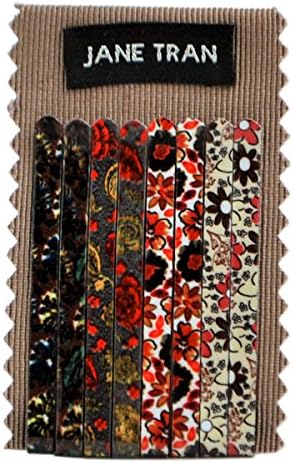Jane Tran Assorted Modern Abstract Floral Print Bobby Pin Set