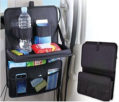 Car Backseat Organizers，Foldable Car Dining Table, Multi-Pocket Travel Storage Bag Picnic Bag in Car
