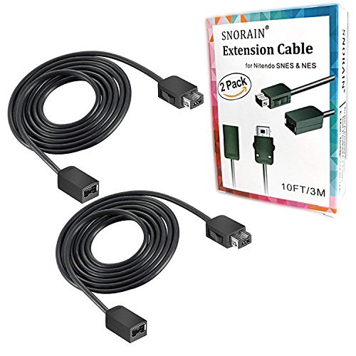 image for Snorain SNES Classic Controller Extension Cable 3M / 10ft (2-PACK), Ex