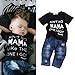 ABEE 2Pcs/Set Toddler Kids Baby Boy T-Shirt Tops Denim Pants Trousers Outfits Clothes