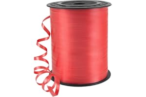 HimBen 500 Yards Curling Ribbon for Gift Wrapping, 3/16" Balloon String for Christmas Valentine Birthday Wedding Party Festival Decoration, Crafts, Flower Bouquet(Solid Red)