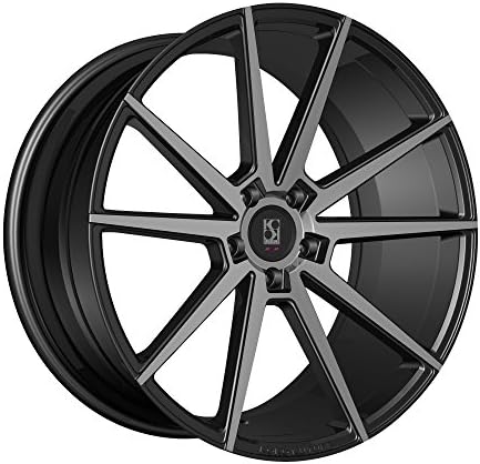 22" Inch Koko Kuture Le Mans Smoked Black Wheels &amp; Tire Package | BBS VOSSEN LEXANI FORGIATO DUB AUDI CHEVY INFINITY FORD MERCEDES