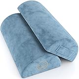 Foot Rest Cushion Under Desk for Home and Work Use - Pack of Two - Half-Moon Ergonomic Footrest Bolster Pillows