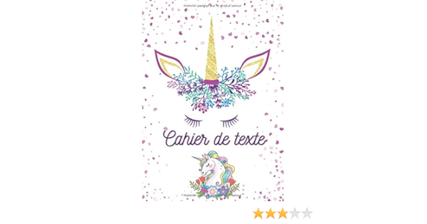 Cahier De Texte Fille Pour La Rentree Des Classes Theme Licorne Cahier De Devoir Pratique Pour Toutes Les Matieres Organiser Votre Nouvelle Annee French Edition Edour Rita Amazon Com Books