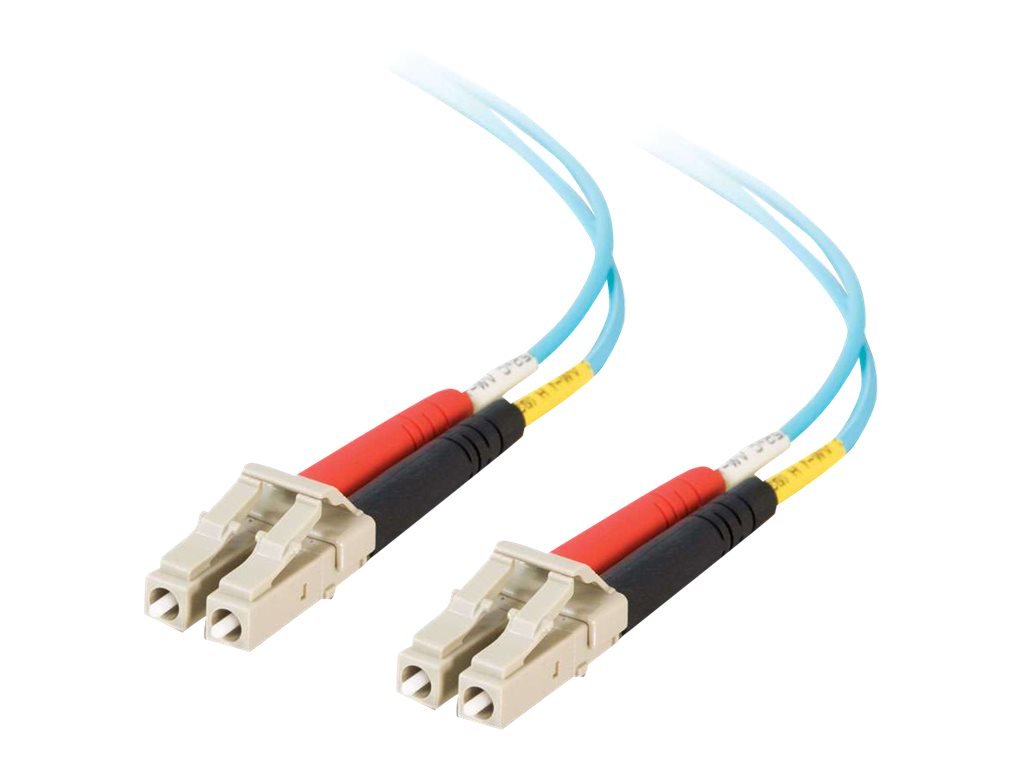 C2G 85550 2m LC-LC 10Gb 50/125 OM3 Duplex Multimode PVC Fibre Optic Cable (LSZH) - Aqua