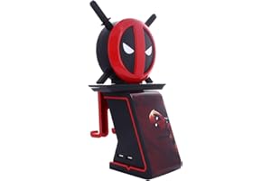 Exquisite Gaming Cable Guys LED Ikons: Marvel Deadpool - Phone & Controller Holder - Light Up Gaming Controller / Mobile Phone / Device Holder, Includes 4' Charging Cable