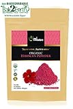 mi nature USDA CERTIFIED ORGANIC Hibiscus Powder(SABDARIFFA)/100% Pure, Natural and Organic For Hair,Skin and Health/(227g/(1/2 lb)/8 ounces) - in biodegradable resealable ziplock pouch