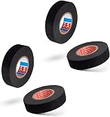 testyu Wiring Harness Tape 4 Rolls 1.9 cm x 15 m Black Polyester Self-Adhesive view 7