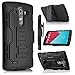 LG G Vista Case, StarShop iRobot Dual Layer Holster Case with Kickstand and Locking Belt Swivel Clip + Premium HD Screen Protector Black