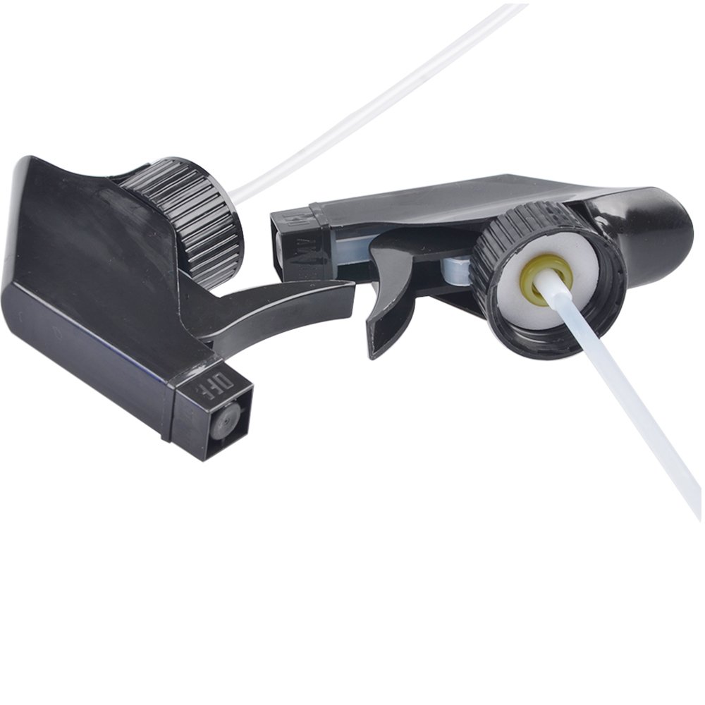 Two Blue Glass Spray Bottles with Black Trigger Sprayer.16 oz Refillable Bottle for Essential Oils,Cleaning Products,Aromatherapy,Organic Beauty Products.Stream and Spray Settings Available