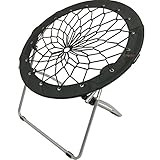 CAMPZIO Bungee Chair Round Folding Comfortable Lightweight Portable Indoor Outdoor Camping Sports Event