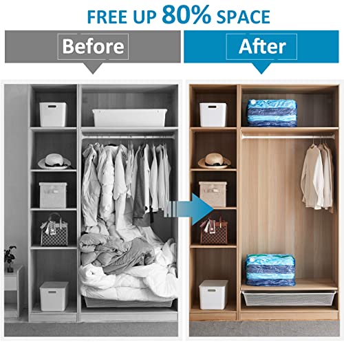 TAILI Vacuum Storage Bags Jumbo 4 Pack, Press To Exhaust Selflock