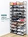 ORAF Shoe Rack 10 tier Shoe Tower Organizer, ORAF 50 Pair Shoe Racks with Waterproof Dustproof Tight Connection, Free Standing Shoe Shelf in Closet Entryway Hallway, Non-woven Fabric, Black