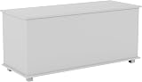 Vida Designs Leon Storage Ottoman White Wooden Chest Seat Window Bench view 8