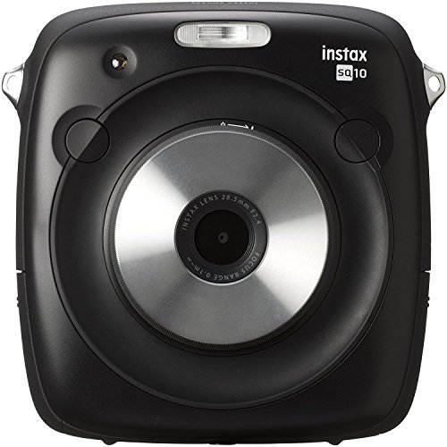Fujfilm Instax Square SQ10 Hybrid Instant Camera + 10 Instax Square Film Sheets. Bundle Includes Camera Case - Micro SD Card 8GB -Quality Photo Microfiber Cloth - Flexible Tripod - Lens Cleaning Pen