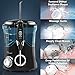 Dental Water Flosser Teeth Cleaner - Ovonni Electric Oral Irrigator with 7 Interchangeable Jet Tips and 10 Pressure Settings for Teeth, Braces, High Capacity 600ML Water Tank for Whole Family Black