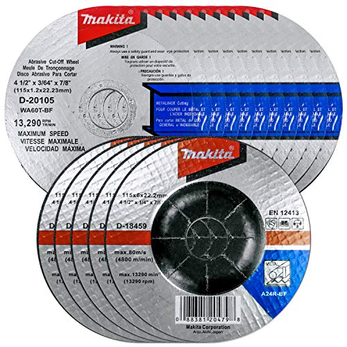 Makita 15 Piece 4.5" Grinding & Cut Off Wheel Set for Grinders