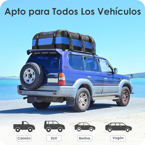 Rymopuey Roof Box 20Cubes/566L, Roof Box for Car 700D Waterproof, Roof Box with Non-Slip Pads and 10 Fastening Straps, Pto for Cars with/without Luggage Rack