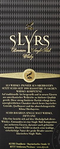 Slyrs Fifty One Bavarian Single Malt Whisky mit Geschenkverpackung (1 x 0.7 l) – Bild 6