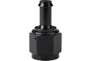 Podavelle 8AN Female to 3/8 Barb Hose Fitting Adapter Straight Swivel Aluminum Black