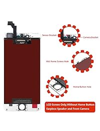 Brinonac - Juego completo de digitalizador de pantalla táctil para iPhone 5S de 4,0 pulgadas (incluye protector de pantalla de cristal templado, herramientas e instrucciones)