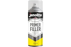 JENOLITE Primer Filler Aerosol Paint | YELLOW | Flexible Primer with High Filling Properties | Fills Small Dents & Scratches for Smooth Finish | 400ml (13.5fl oz)