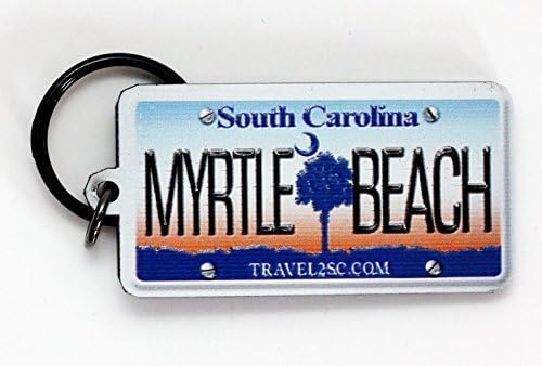 Myrtle Beach Carolina del Sur placa de licencia acrílico llavero 2.5 "x