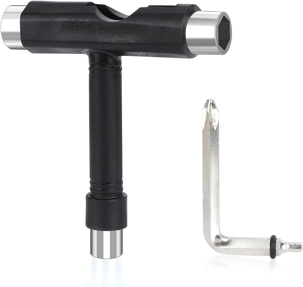 YOUSHARES Skateboard Tool T-Bone Roller Tool 3-socket 9 13 14 mm