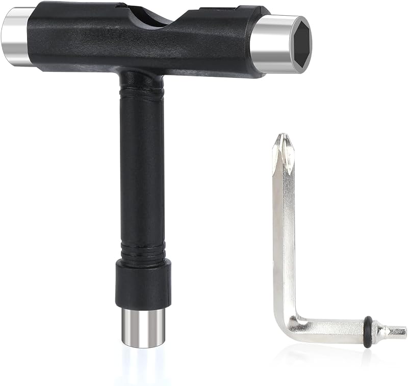 YOUSHARES Skateboard Tool T-Bone Roller Tool 3-socket 9 13 14 mm