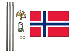 Norway 3x5 ft Outdoor Flag and Flag Pole
